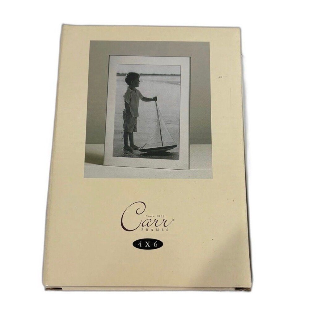 Carr Frames 4x6 Silver Tone Metal Picture Frame New in Box Burnes of Boston